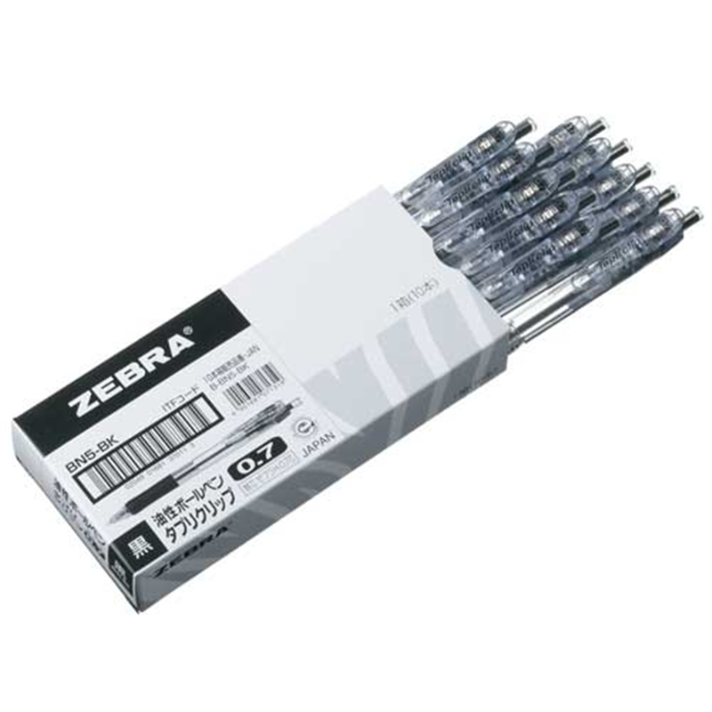 ゼブラ ボールペン タプリクリップ0.7BN5-BK黒10本 1個(ご注文単位1個)【直送品】