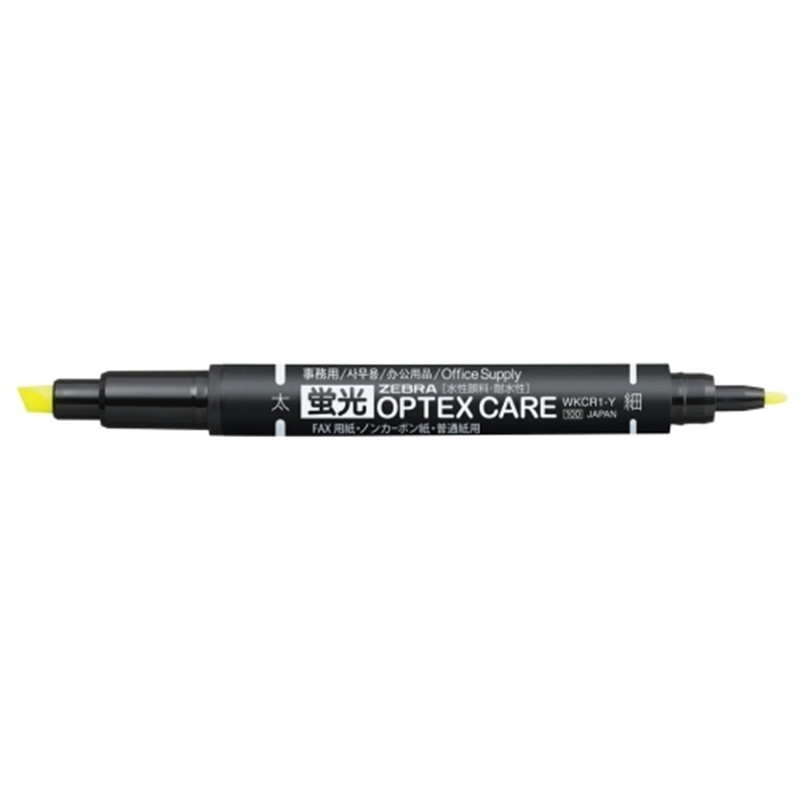 ゼブラ 蛍光オプテックスケア WKCR1-Y 黄 1個（ご注文単位1個）【直送品】