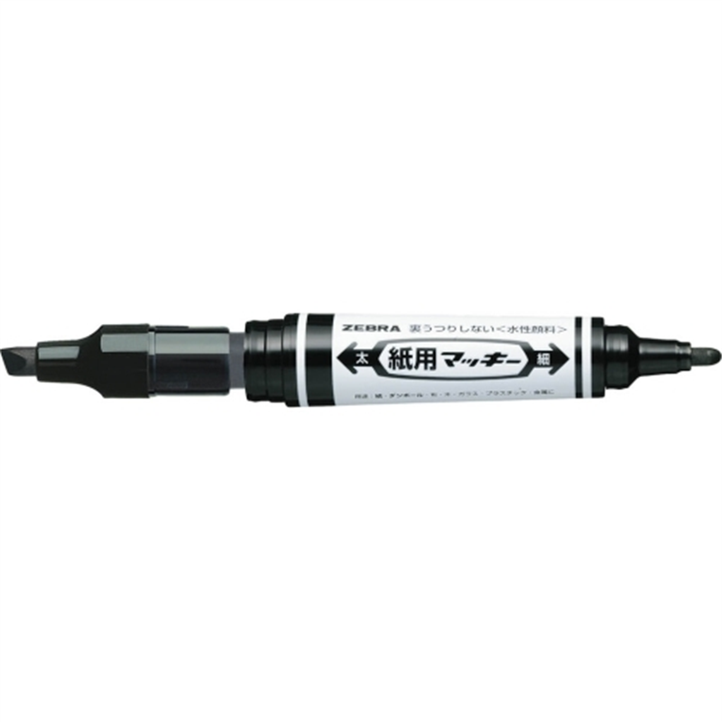 ゼブラ 紙用マッキー 太字+細字 WYT5-BK 黒 1個(ご注文単位1個)【直送品】