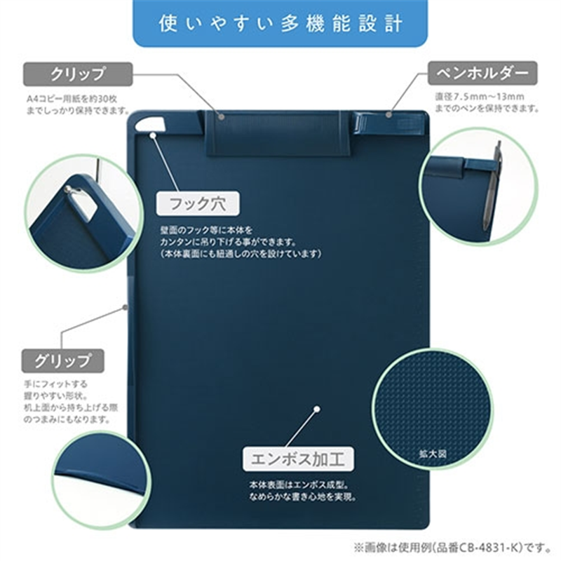 ソニック マグネット付クリップボード CB-4876-D 1個(ご注文単位1個)【直送品】