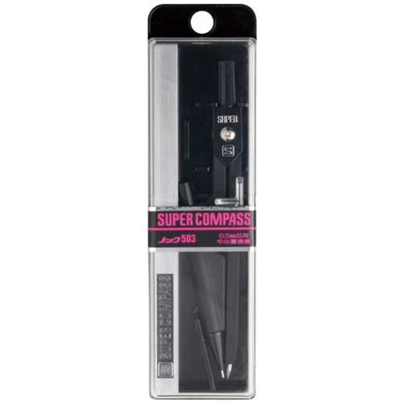 ソニック スーパーコンパス ノック503 0.5mm芯用 黒 1個(ご注文単位1個)【直送品】