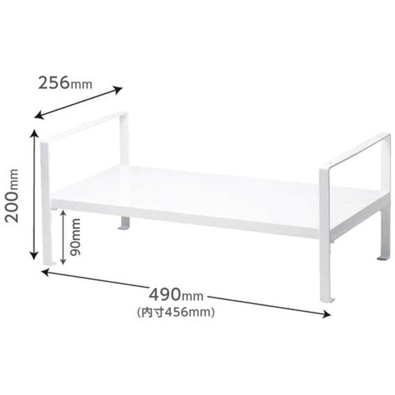 ソニック 机上台2段階高さ調整付490mm 白DA-5904-W 1個（ご注文単位1個）【直送品】
