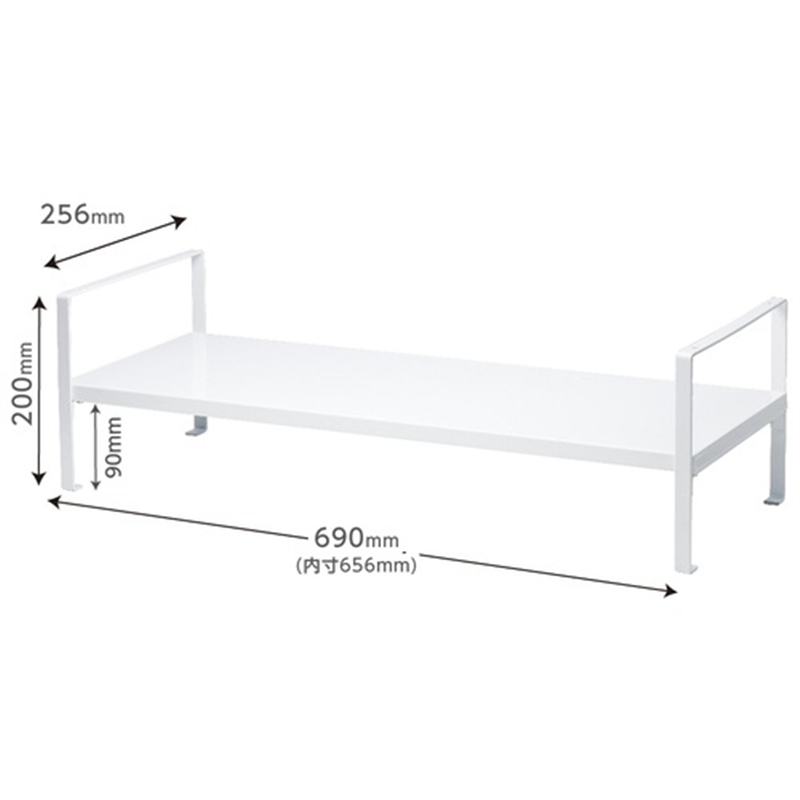 ソニック 机上台2段階高さ調整付690mm 白DA-5927-W 1個（ご注文単位1個）【直送品】