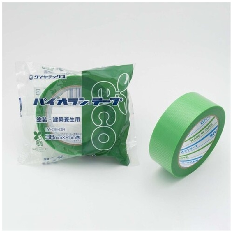ダイヤテックス パイオラン養生テープ38mm*25m緑Y-09-GR-38 1個(ご注文単位1個)【直送品】