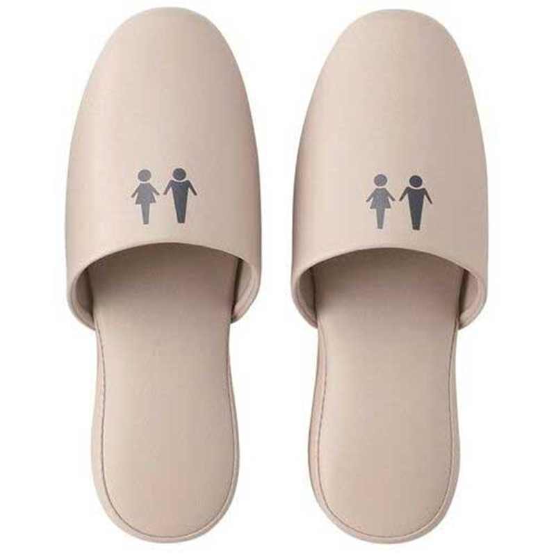 テンダイ トイレスリッパ M ベージュ ピクトグラム柄 1個(ご注文単位1個)【直送品】