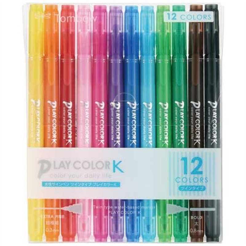 トンボ鉛筆 プレイカラーK 12色セット GCF-011 1個（ご注文単位1個）【直送品】