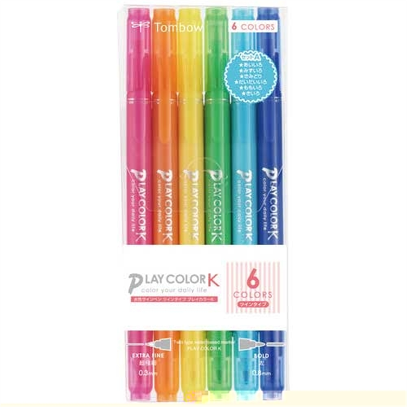 トンボ鉛筆 プレイカラーK 6色セットA GCF-611A 1個（ご注文単位1個）【直送品】