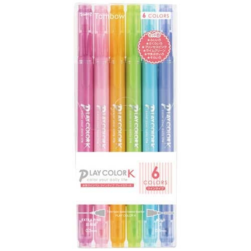 トンボ鉛筆 プレイカラーK 6色セットB GCF-611B 1個（ご注文単位1個）【直送品】