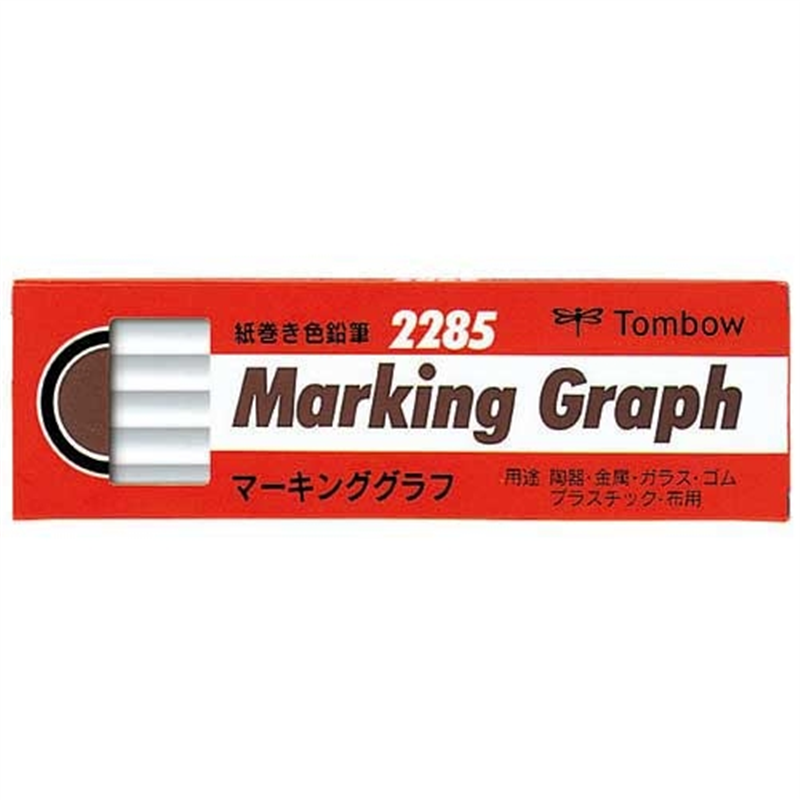 トンボ鉛筆 マーキンググラフ 2285-01 白 12本 1個(ご注文単位1個)【直送品】