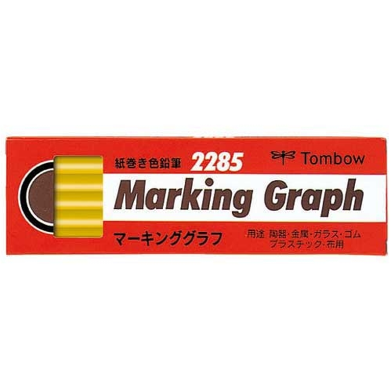 トンボ鉛筆 マーキンググラフ 2285-03 黄 12本 1個(ご注文単位1個)【直送品】