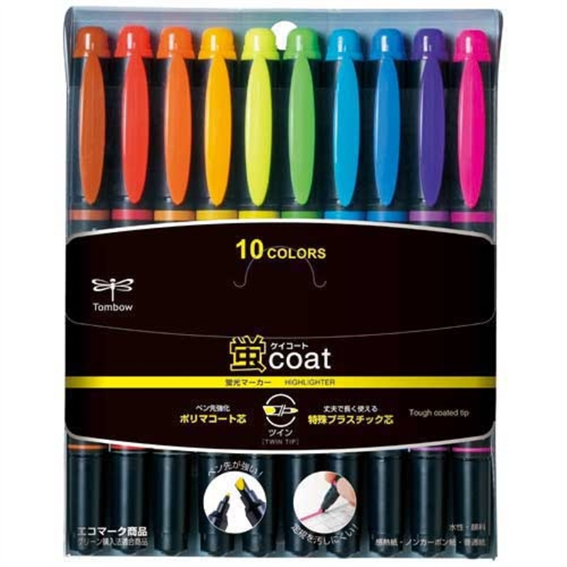 トンボ鉛筆 蛍コート WA-TC10C 10色セット 1個（ご注文単位1個）【直送品】
