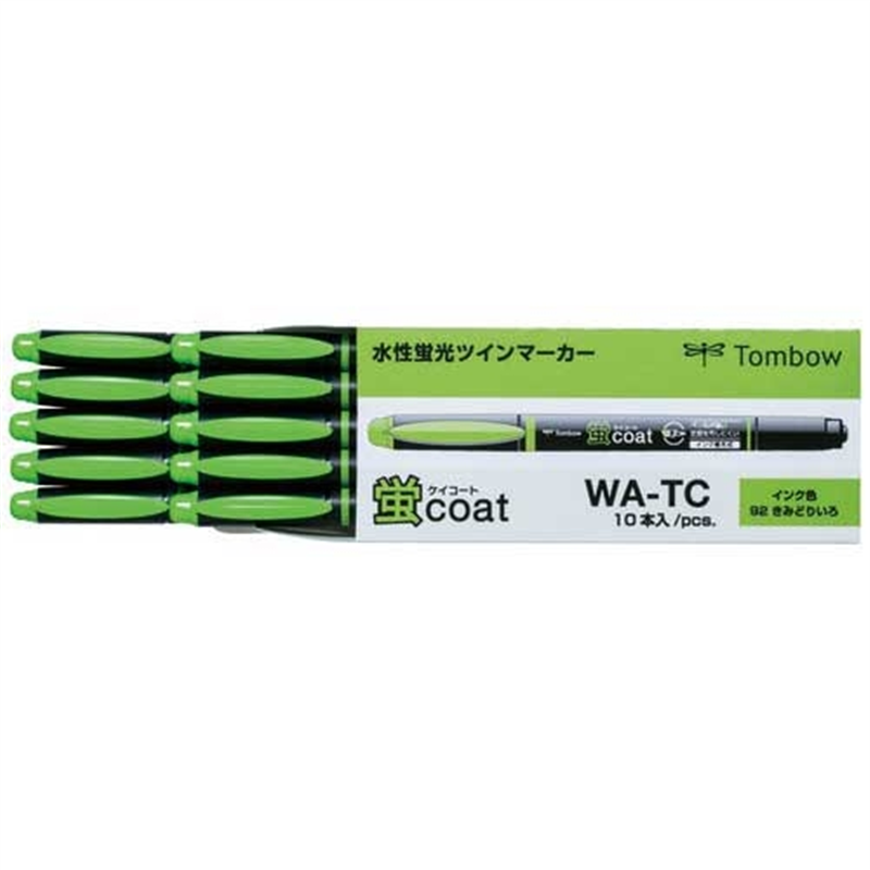 トンボ鉛筆 蛍コート WA-TC92 黄緑 10本 1個(ご注文単位1個)【直送品】