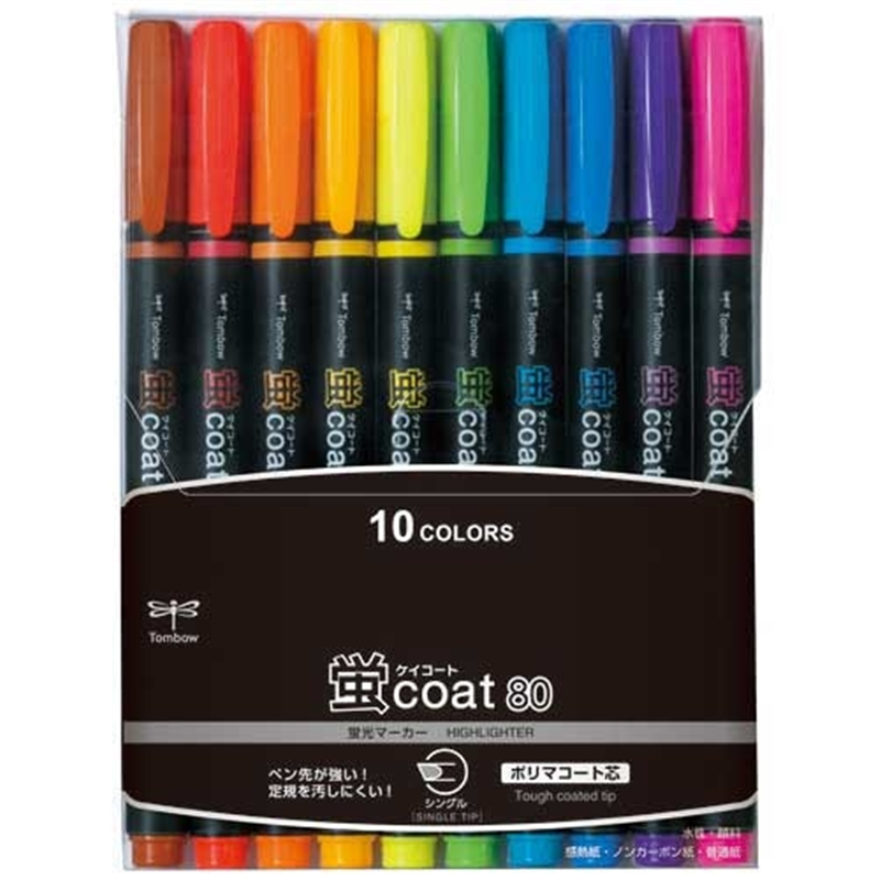 トンボ鉛筆 蛍コート80 WA-SC10C 10色セット 1個（ご注文単位1個）【直送品】