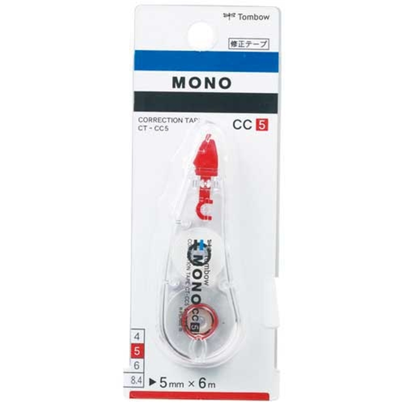 トンボ鉛筆 修正テープ モノCC 5mm CT-CC5 1個(ご注文単位1個)【直送品】
