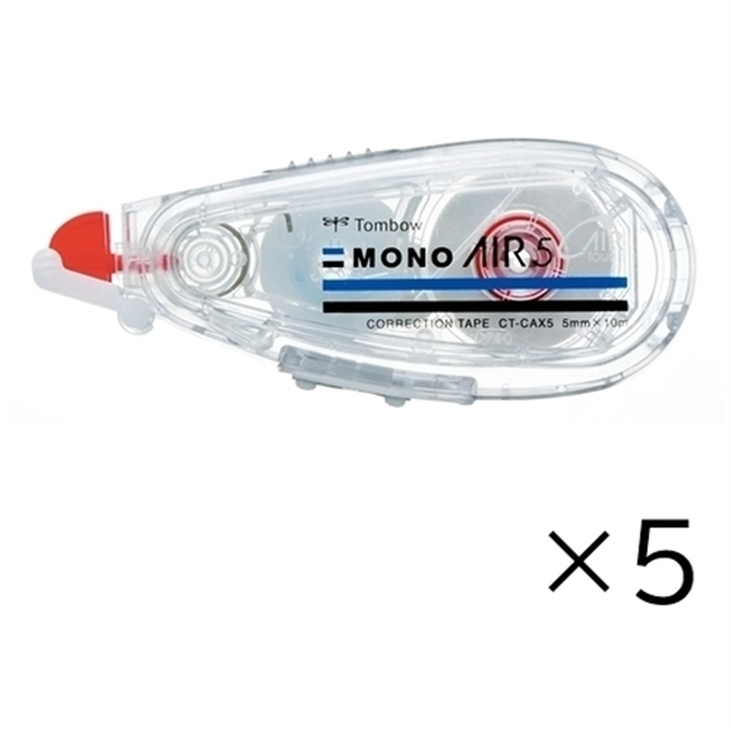 トンボ鉛筆 修正テープモノエアー本体5mm CT-CAX5 5個/箱（ご注文単位1箱）【直送品】