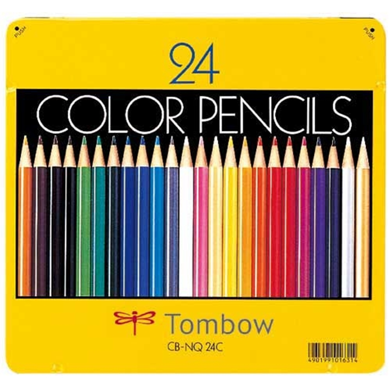 トンボ鉛筆 色鉛筆 CB-NQ24C 24色 缶入 1個（ご注文単位1個）【直送品】