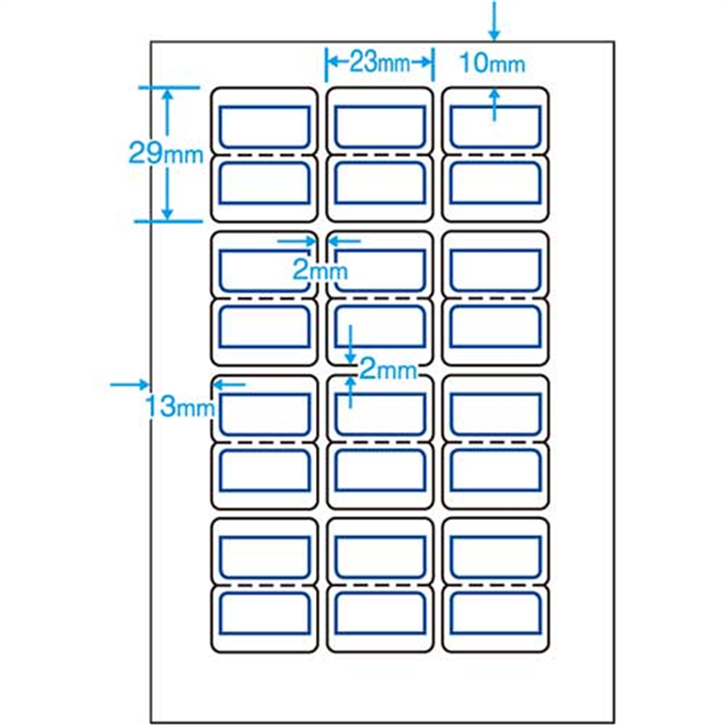 ニチバン PCインデックスラベル PC-132B 青枠10冊 1個(ご注文単位1個)【直送品】