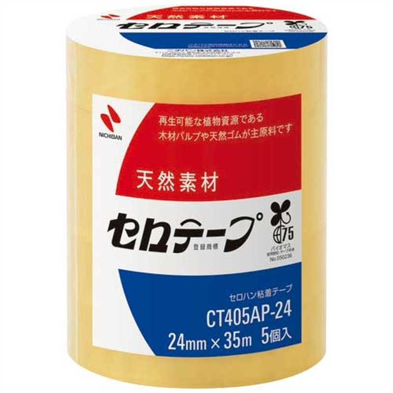 ニチバン セロテープ CT405AP-24 24mm×35m 5巻 1個(ご注文単位1個)【直送品】