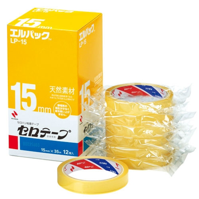 ニチバン セロテープ Lパック LP-15 15mm×35m 12巻 1個(ご注文単位1個)【直送品】
