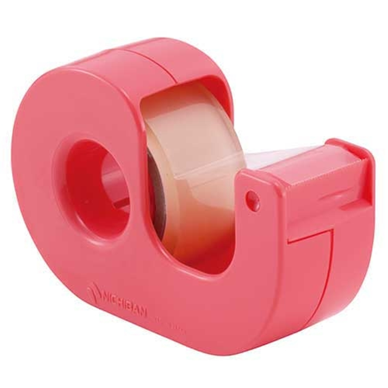 ニチバン セロテープ小巻カッター付 CT-18DCR 赤 1個（ご注文単位1個）【直送品】