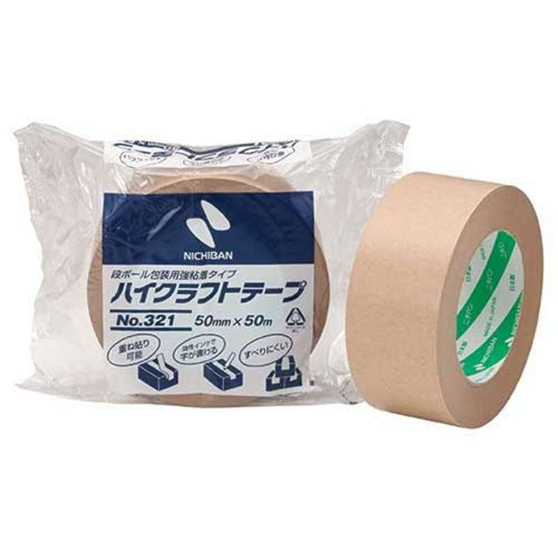ニチバン ハイクラフトテープ321-50 50mm×50m黄土 1個(ご注文単位1個)【直送品】
