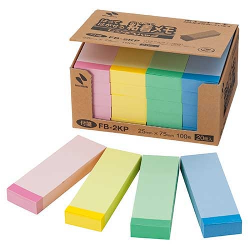 ニチバン ポイントメモ再生紙 FB-2KP パステル 1個（ご注文単位1個）【直送品】