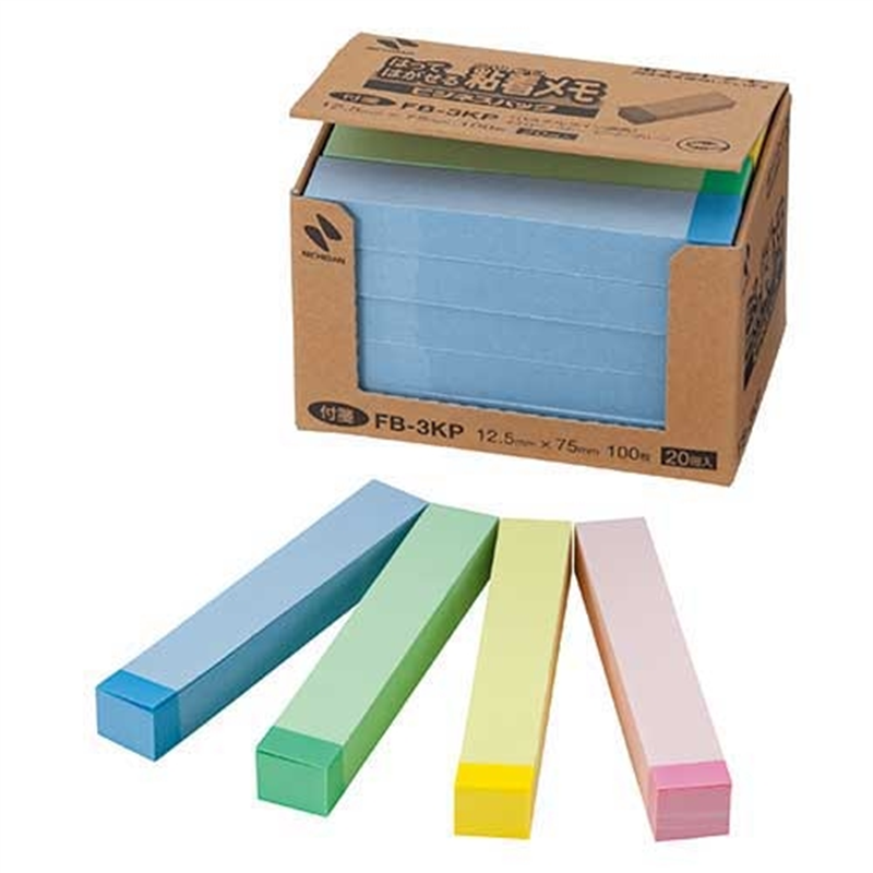 ニチバン ポイントメモ再生紙 FB-3KP パステル 1個（ご注文単位1個）【直送品】