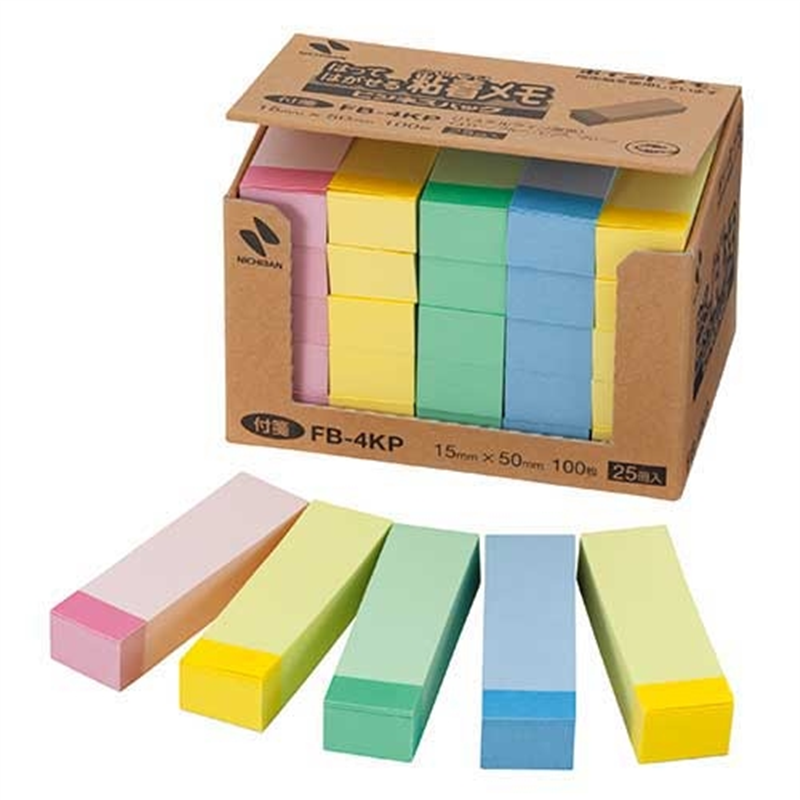 ニチバン ポイントメモ再生紙 FB-4KP パステル 1個（ご注文単位1個）【直送品】