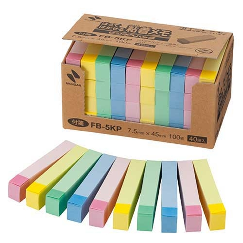 ニチバン ポイントメモ再生紙 FB-5KP パステル 1個（ご注文単位1個）【直送品】