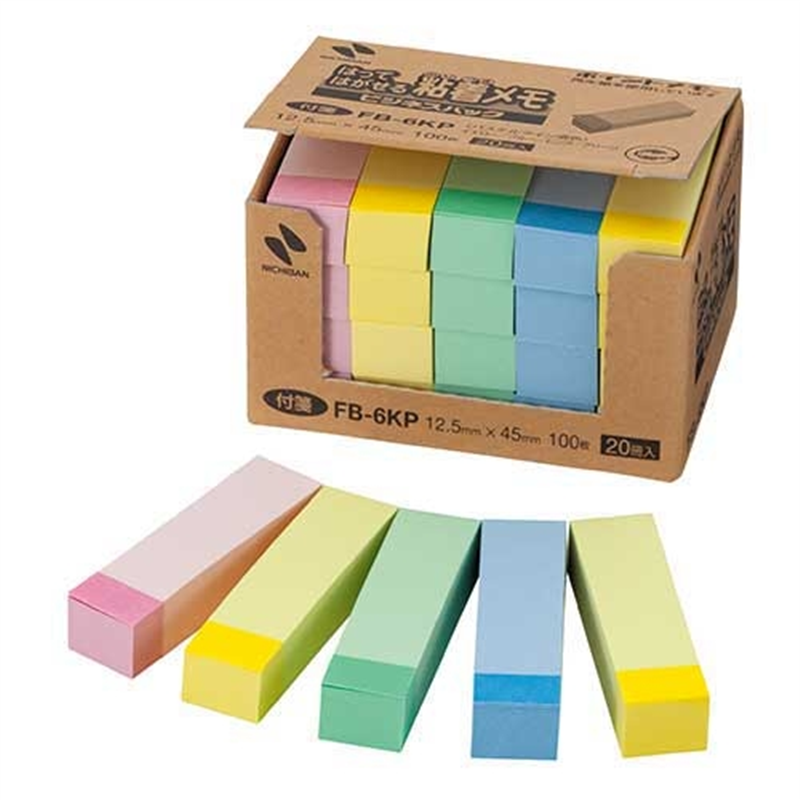 ニチバン ポイントメモ再生紙 FB-6KP パステル 1個（ご注文単位1個）【直送品】