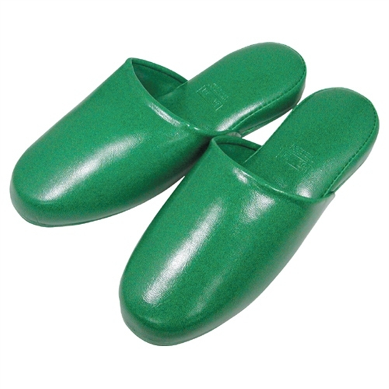 ニッポンスリッパ アニリンプラットスリッパ 348918GN L 1個（ご注文単位1個）【直送品】