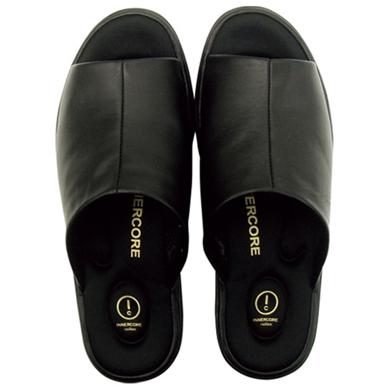 ニッポンスリッパ インナーコアサンダル ブラック 紳士L 26cm 1個（ご注文単位1個）【直送品】