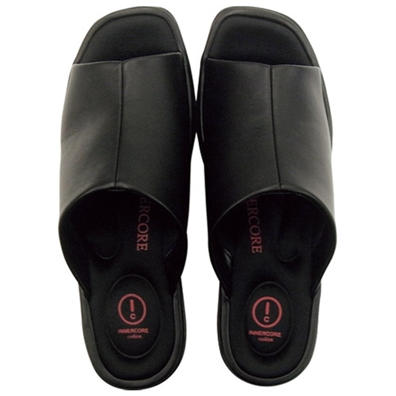 ニッポンスリッパ インナーコアサンダル ブラック 婦人M 24cm 1個（ご注文単位1個）【直送品】
