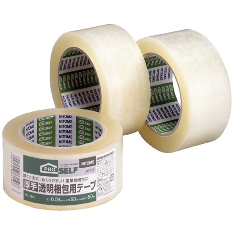 ニトムズ 厚手透明梱包テープ PK-3900 J6150 1個（ご注文単位1個）【直送品】