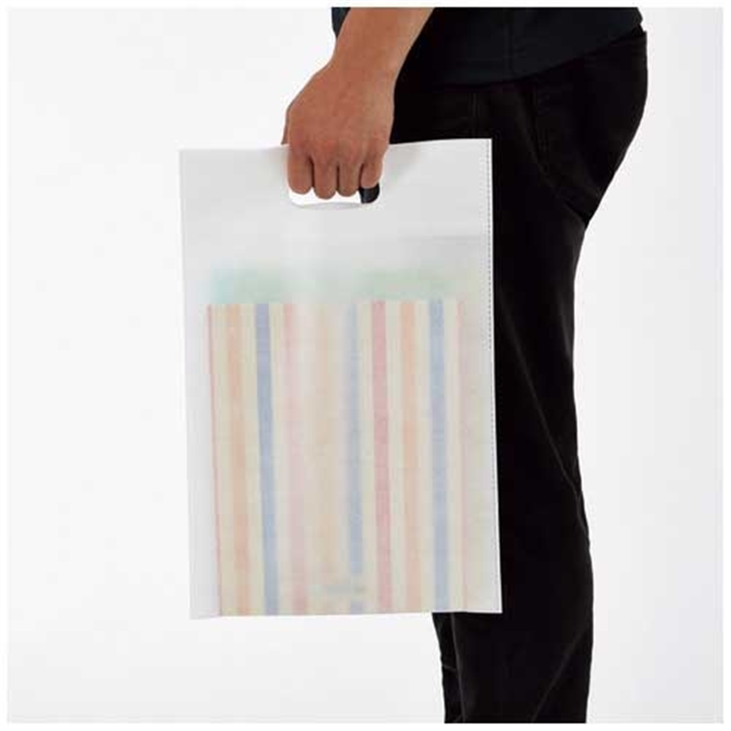 ハピラ 不織布小判抜きバッグ ホワイト 10枚 1個（ご注文単位1個）【直送品】