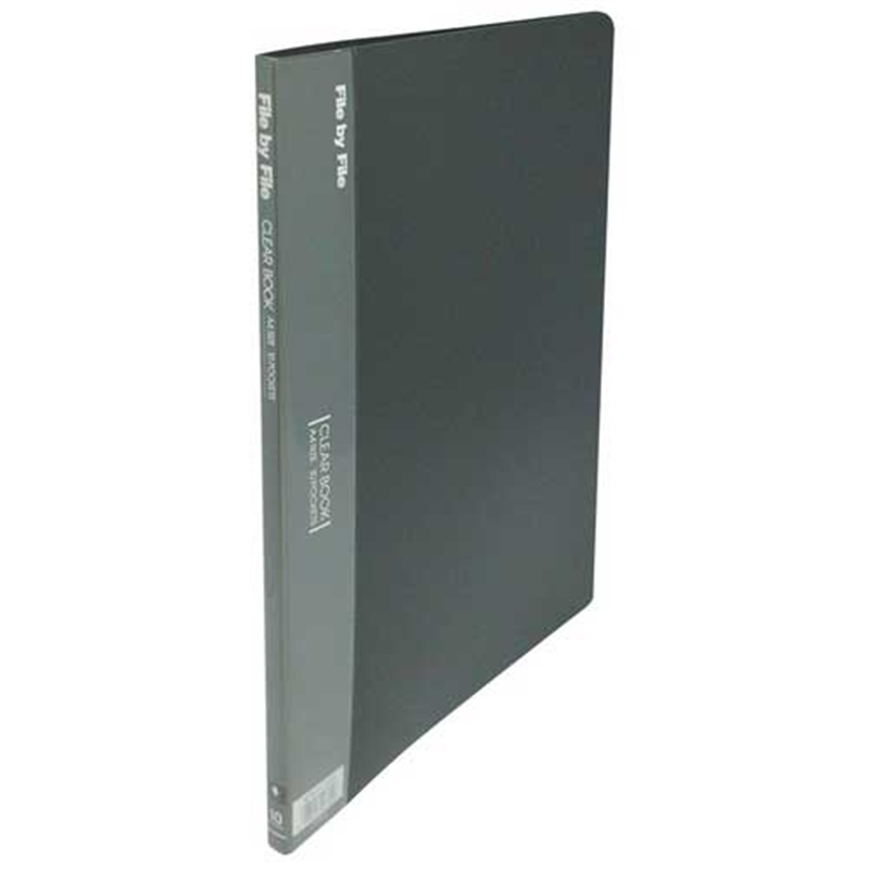 ビュートン クリヤーブック10P BCB-A4-10 A4S Dグレー 1個(ご注文単位1個)【直送品】