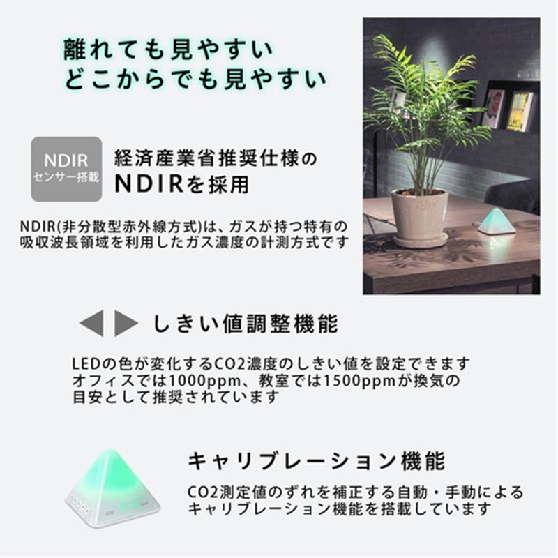 プラス CO2モニター AT-C01 1個（ご注文単位1個）【直送品】