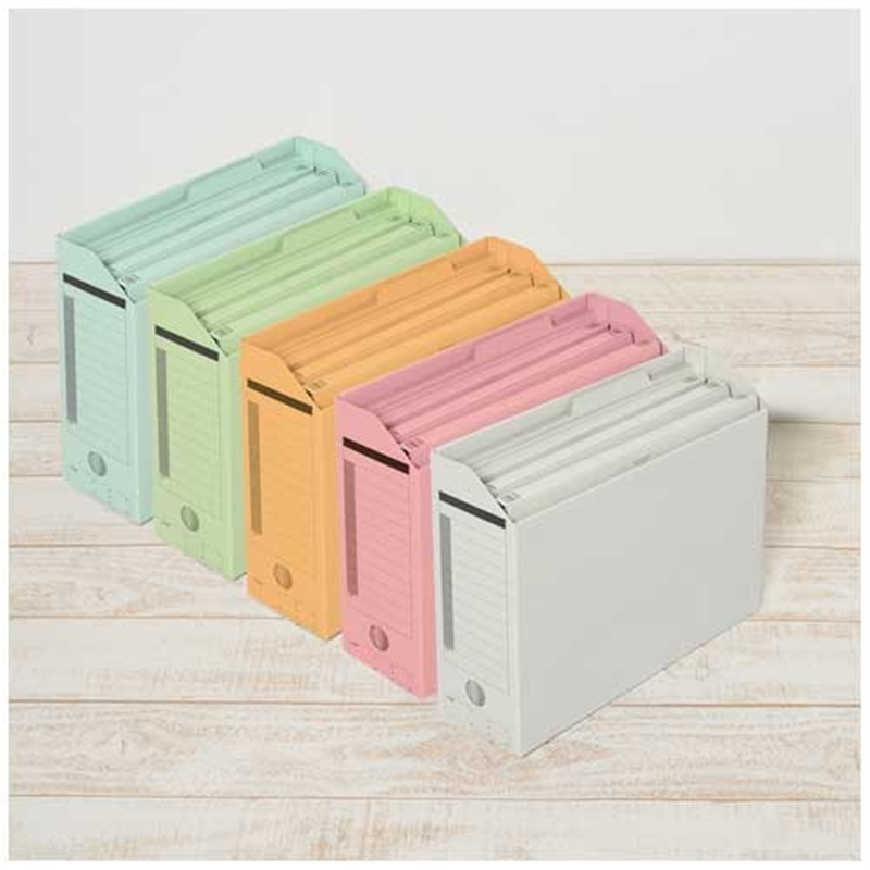 プラス ボックスファイル FL-051BF-MIX A4E 10冊 1個(ご注文単位1個)【直送品】