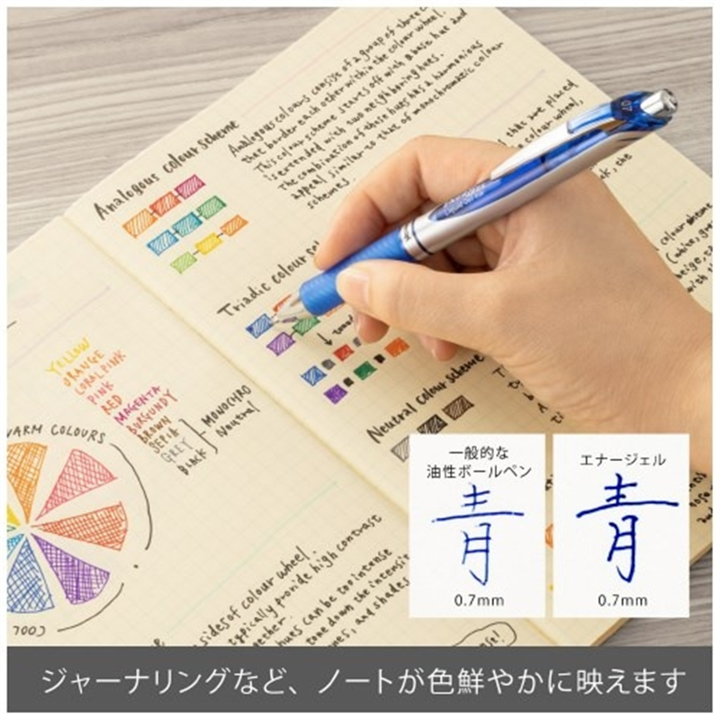 ぺんてる エナージェル 0.7mm 青 BL77-C 1個（ご注文単位1個）【直送品】