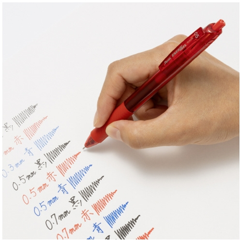 ぺんてる エナージェル・エス BLN125-B 赤 0.5 1個（ご注文単位1個）【直送品】