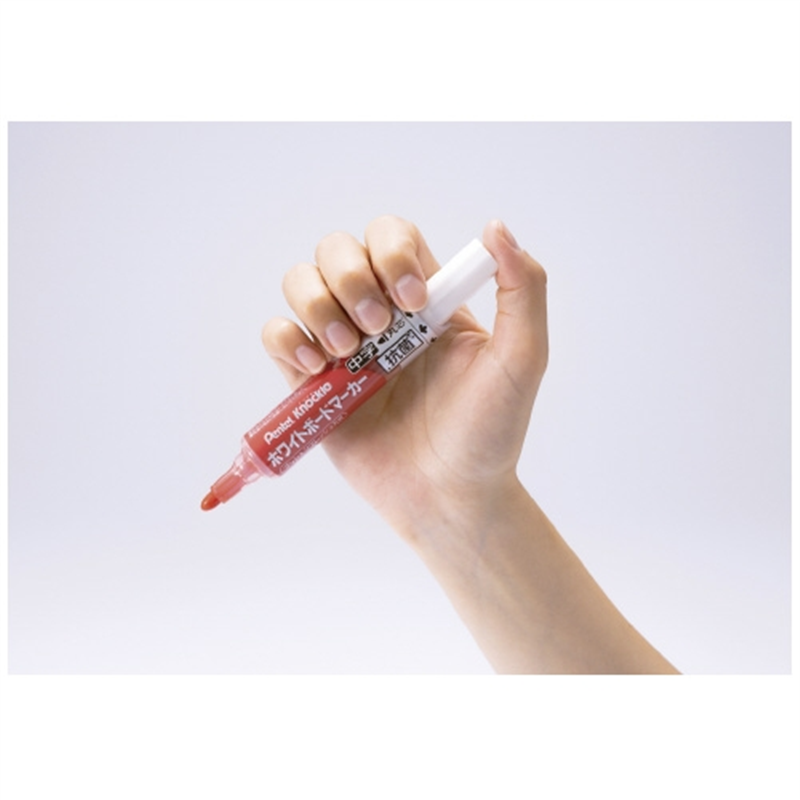 ぺんてる ノックル中字 抗菌 赤 EMWLM-BKMOS 1個(ご注文単位1個)【直送品】