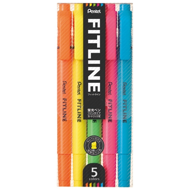 ぺんてる フィットライン 5色セット SLW11-5 1個（ご注文単位1個）【直送品】