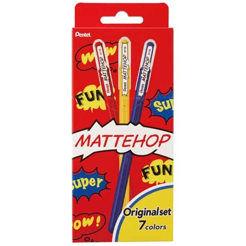 ぺんてる マットホップ オリジナル7色SET K110-V7STA 1個（ご注文単位1個）【直送品】