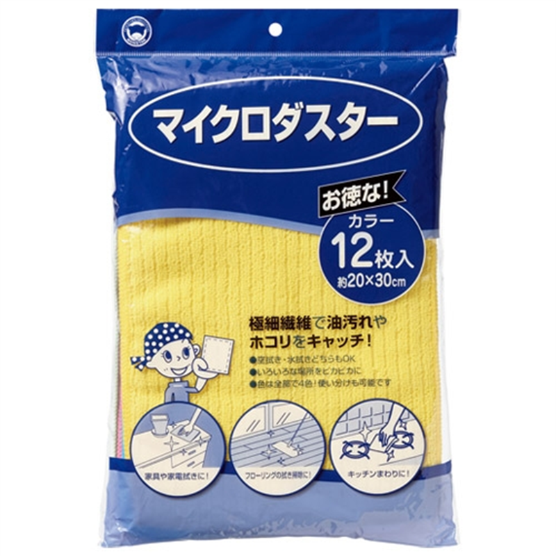 ボンスター マイクロダスター アソート 12枚 F-884 1個（ご注文単位1個）【直送品】