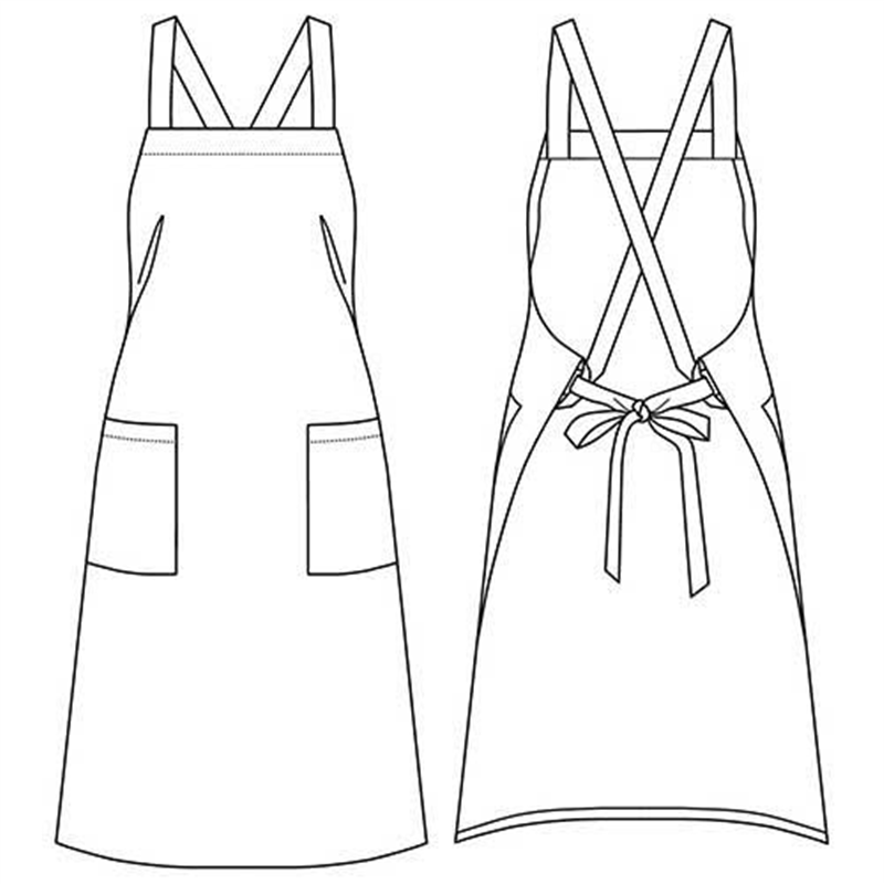 ボンマックス 胸当てエプロン FK7168A-7 ブルー 1個(ご注文単位1個)【直送品】