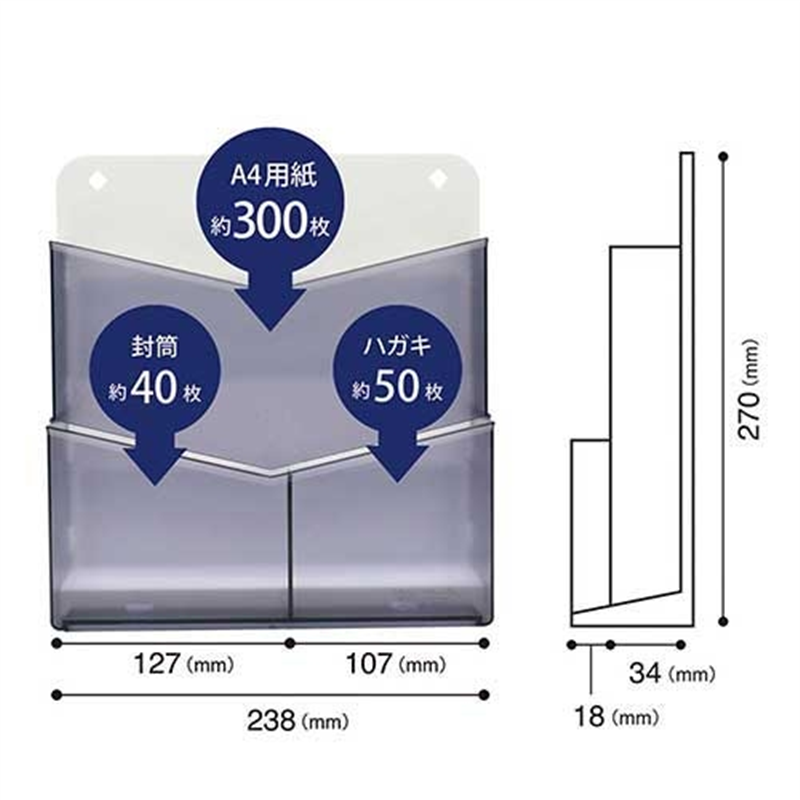 マグエックス マグネットV カットボックス グレー 1個(ご注文単位1個)【直送品】