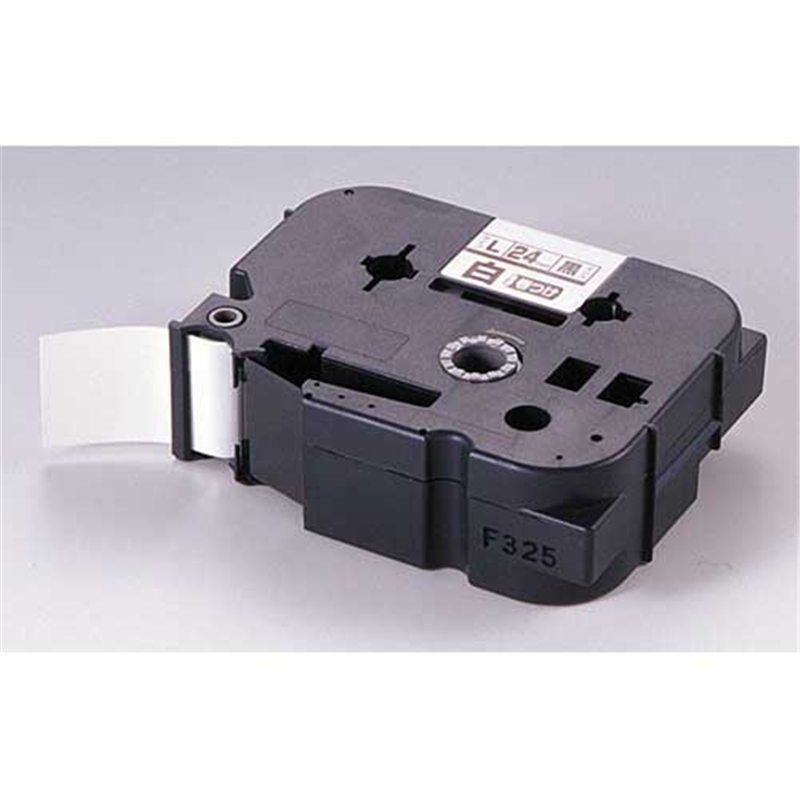 マックス 強粘着テープ LM-L524BWK 白に黒文字 24mm 1個（ご注文単位1個）【直送品】