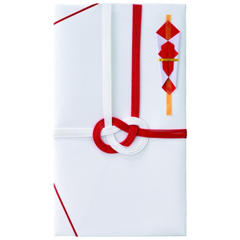 マルアイ 祝金封 赤白7本斜折 5枚パック 1個(ご注文単位1個)【直送品】