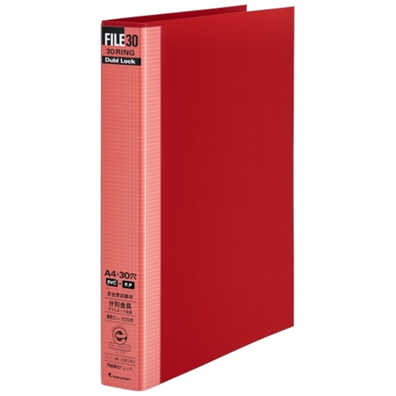 マルマン ダブロックファイル30 F949R-01 A4 赤 1個（ご注文単位1個）【直送品】