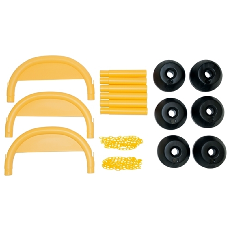 ミツギロン アーチスタンド イエロー 3個組 チェーン付 1箱（ご注文単位1箱）【直送品】